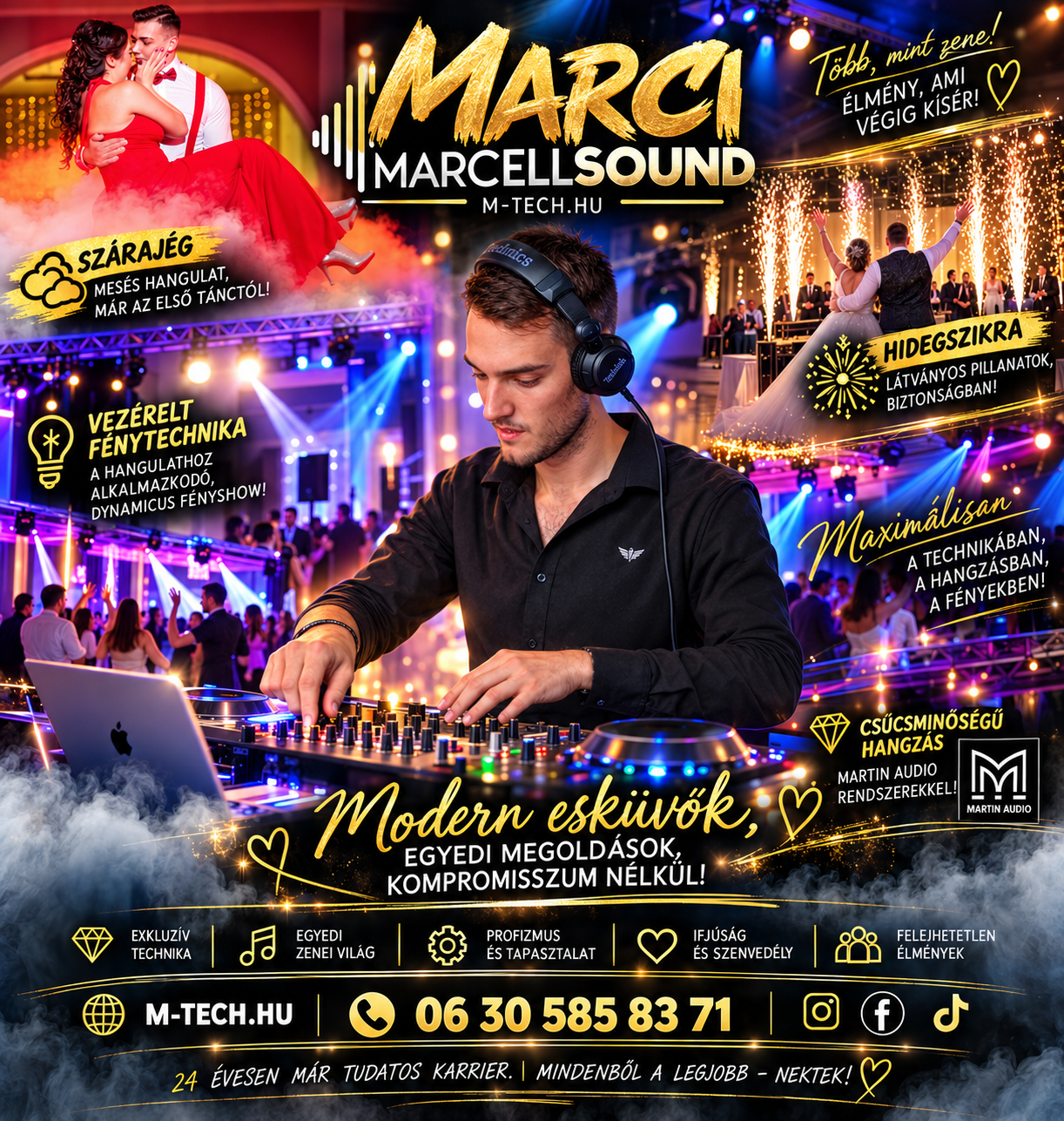 MARCELL SOUND – M-TECH: DJ, zenekarhangosítás és rendezvénytechnika